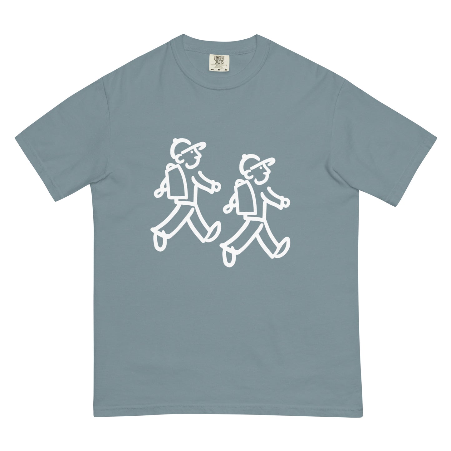 Walking Friends (Walking Man x2) - Unisex garment-dyed heavyweight t-shirt