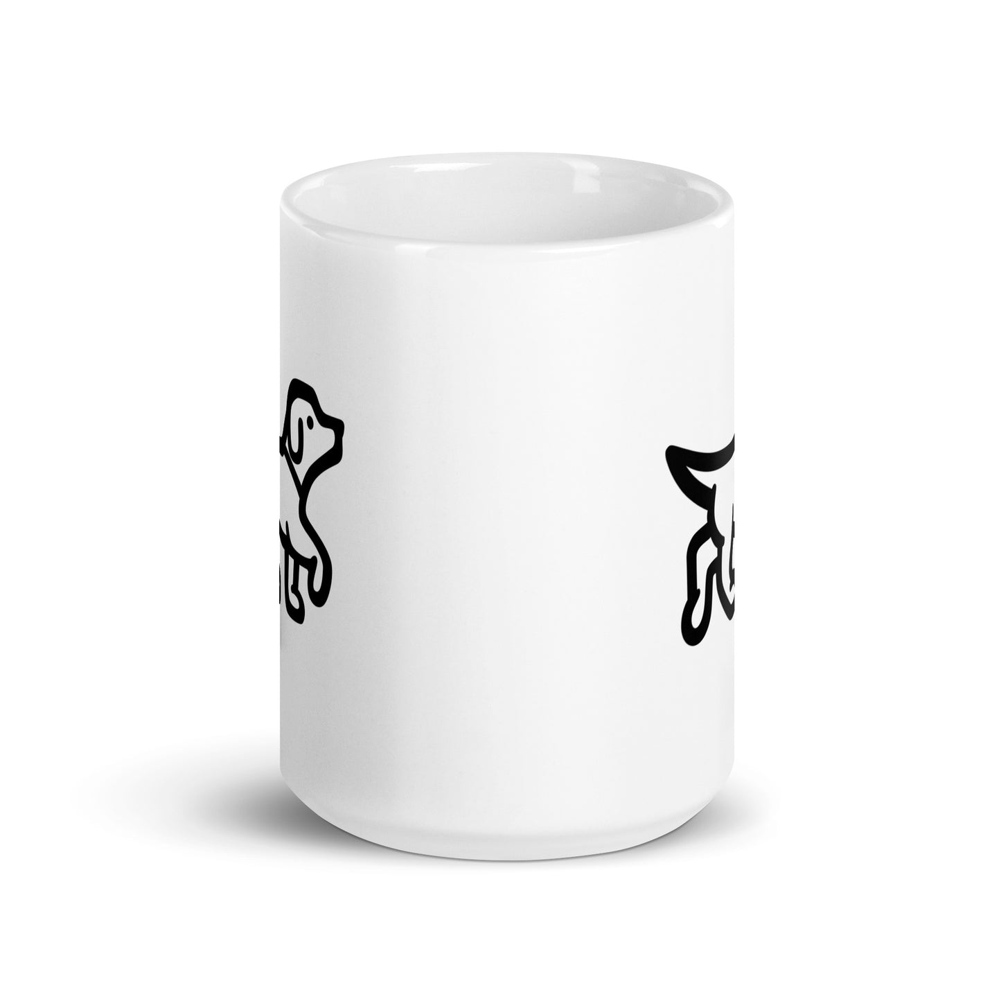 Walking Dog Coffee Mug - White Glossy Mug