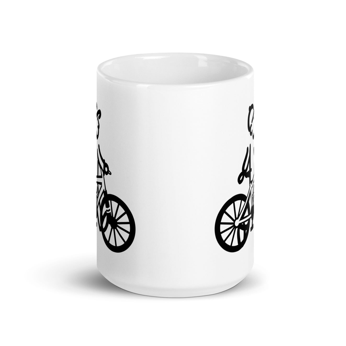 Walking Man take a Ride Coffee Mug - White Glossy Mug