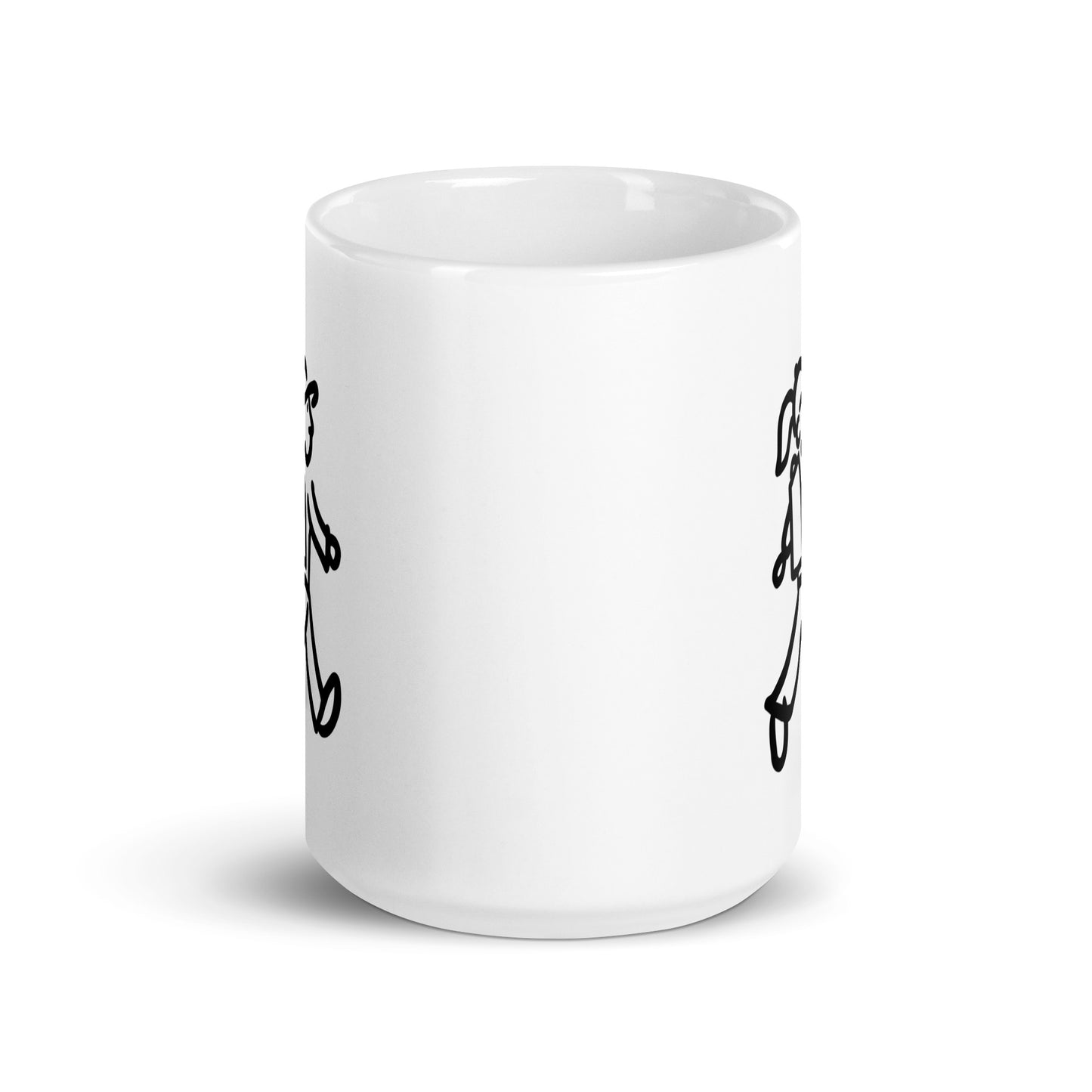 Walking Woman goes Hiking Coffee Mug - White Glossy Mug