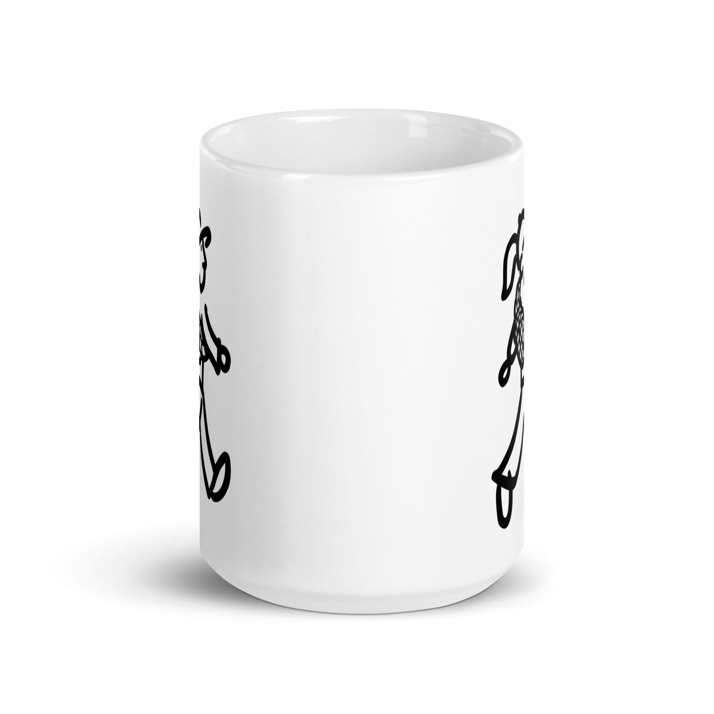 Walking Woman goes Climbing Coffee Mug - White Glossy Mug