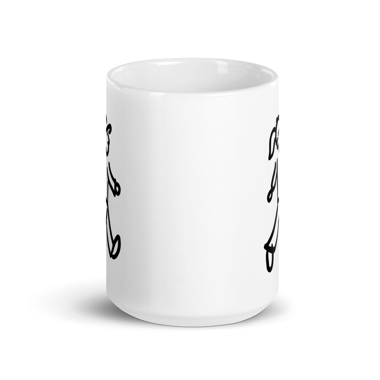 Walking Woman takes a Walk Coffee Mug - White Glossy Mug