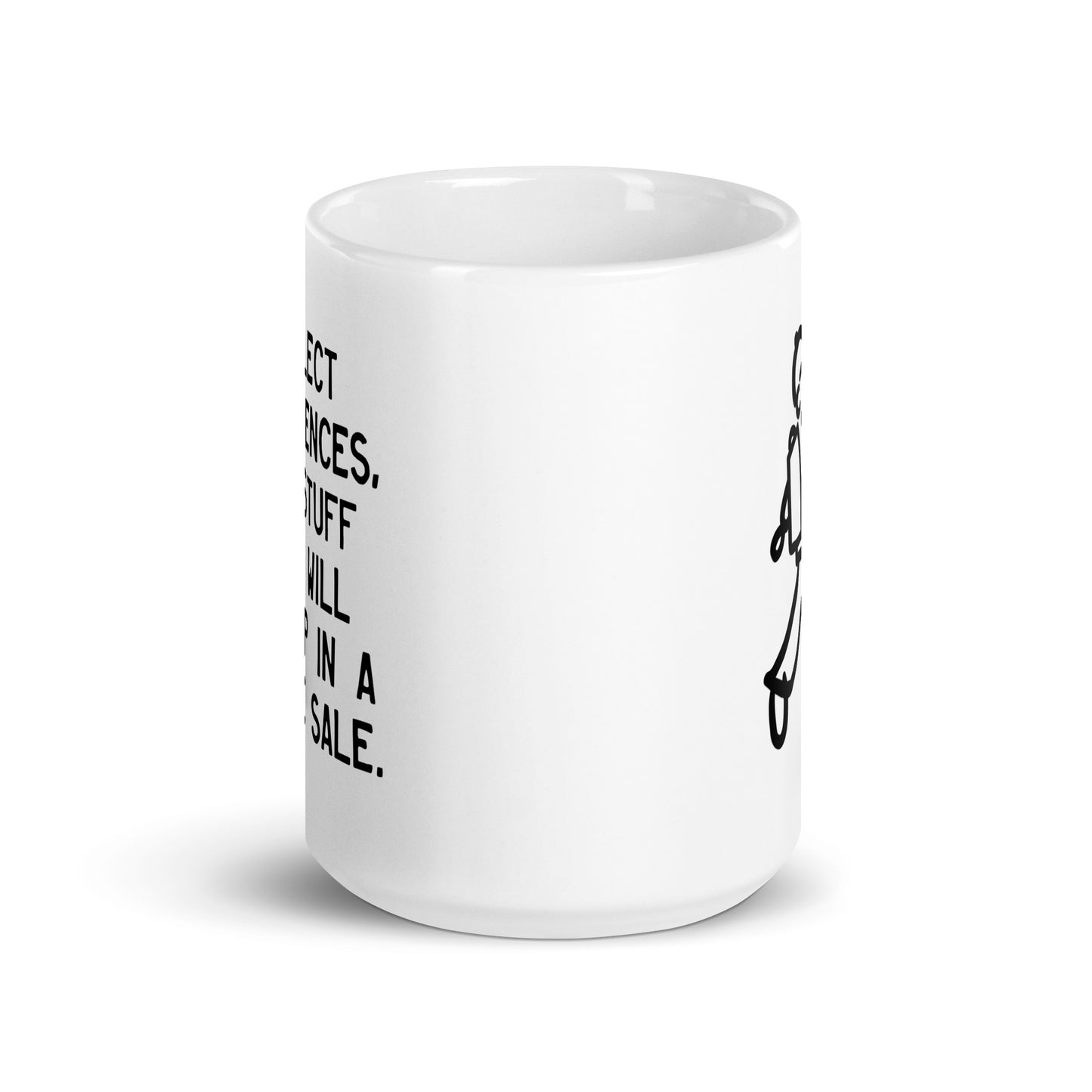 Walking Man Collect Experiences Quoted Mug - White Glossy Mug