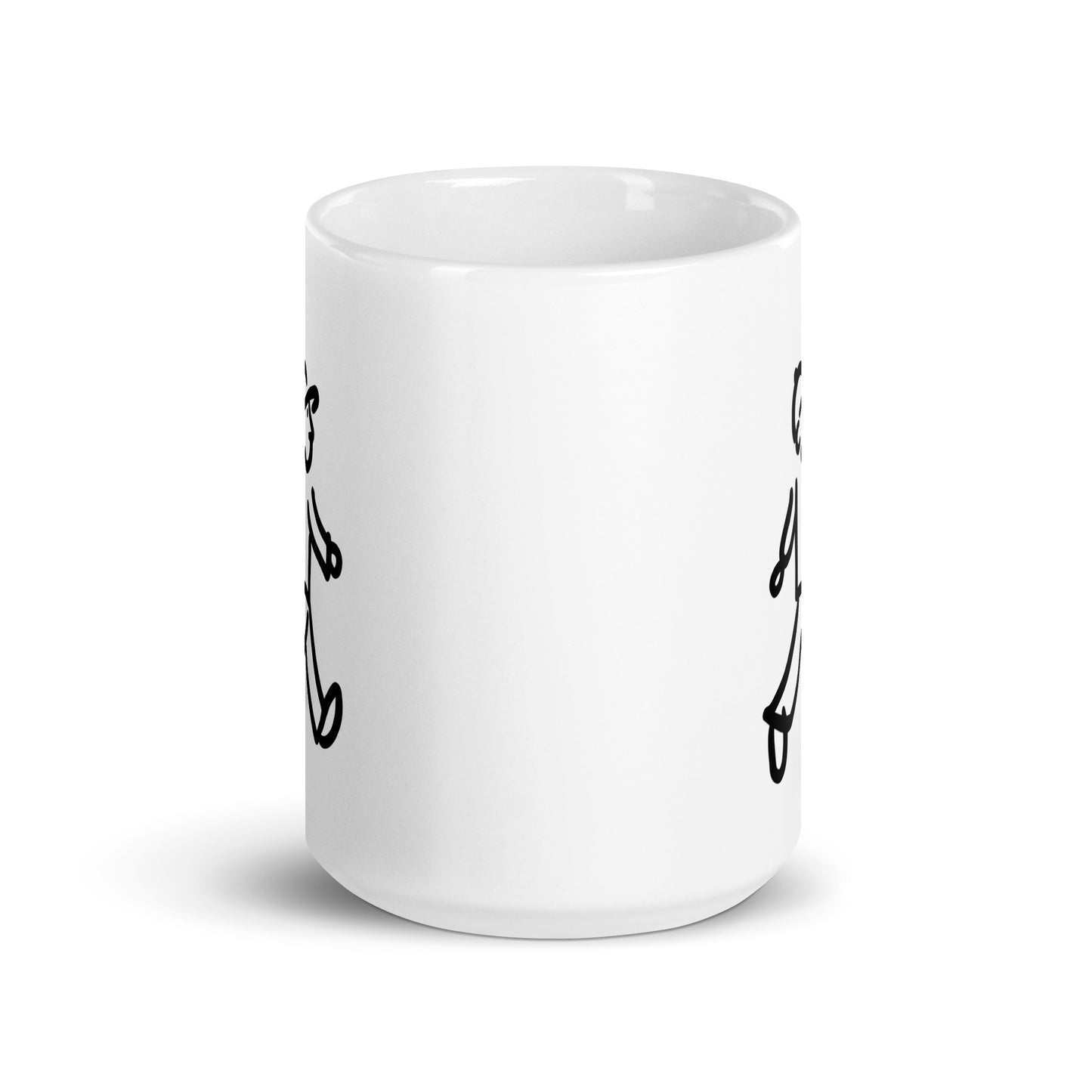 Walking Man Coffee Mug - White glossy mug