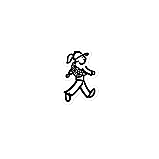 Walking Woman goes Climbing - Bubble-free Stickers