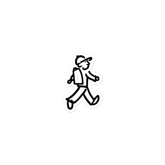 Walking Man takes a Hike - Bubble-free Stickers