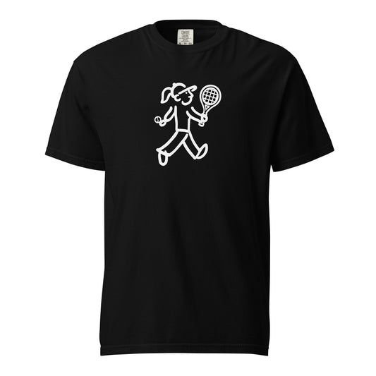 Walking Woman Plays Tennis White - Unisex Garment-Dyed Heavyweight T-Shirt