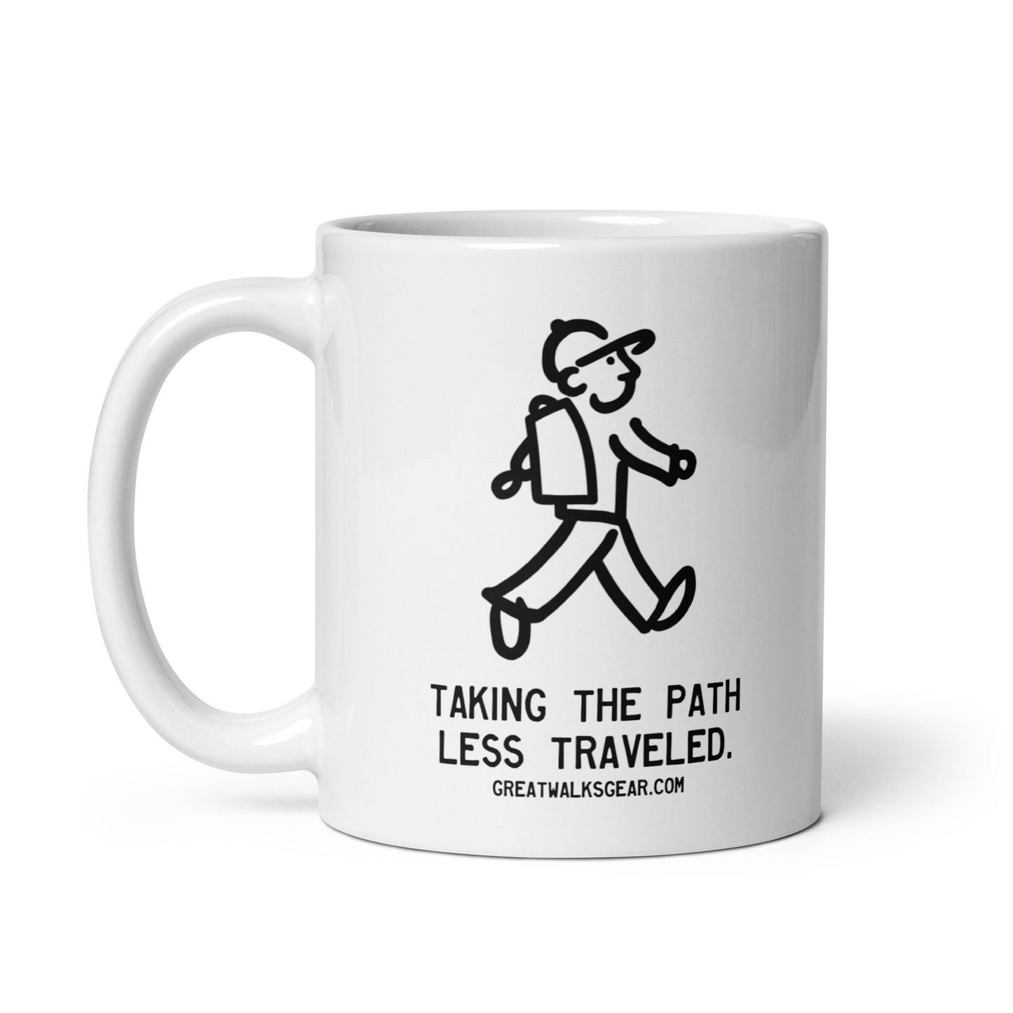 Walking Man Quoted Mug - White glossy mug