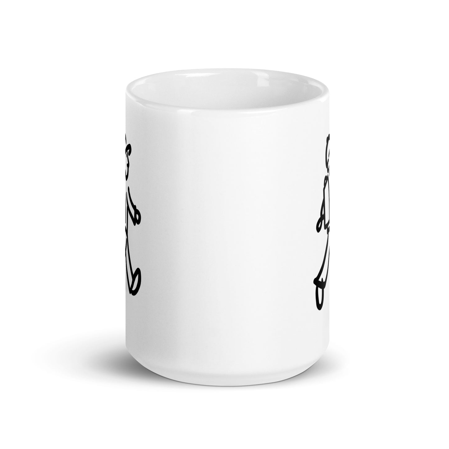 Walking Man Coffee Mug - White glossy mug