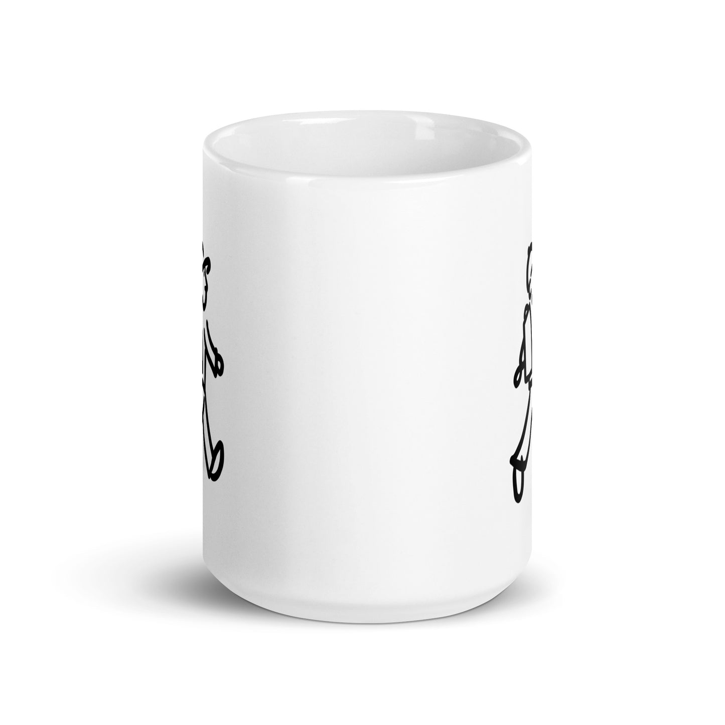 Walking Man takes a Hike Coffee Mug - White Glossy Mug