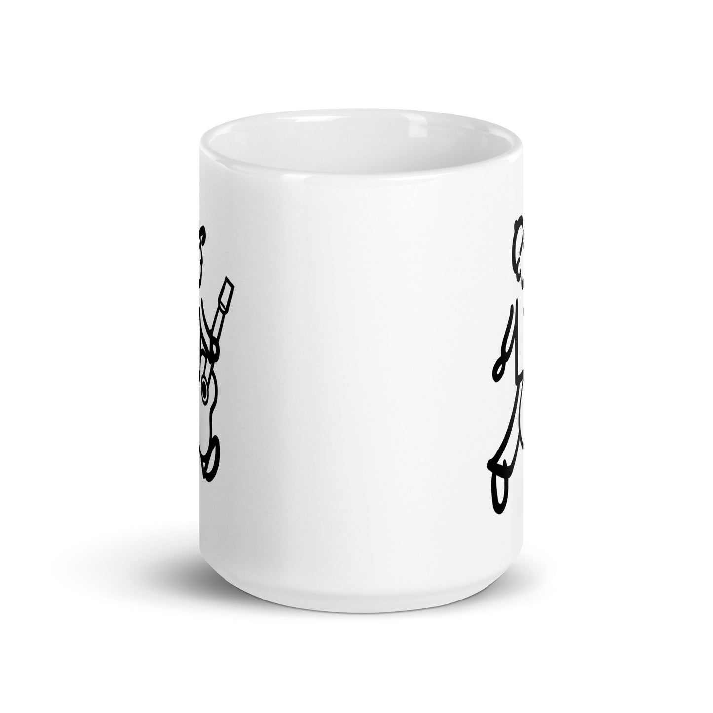 Walking Man plays the Guitar Coffee Mug - White Glossy Mug