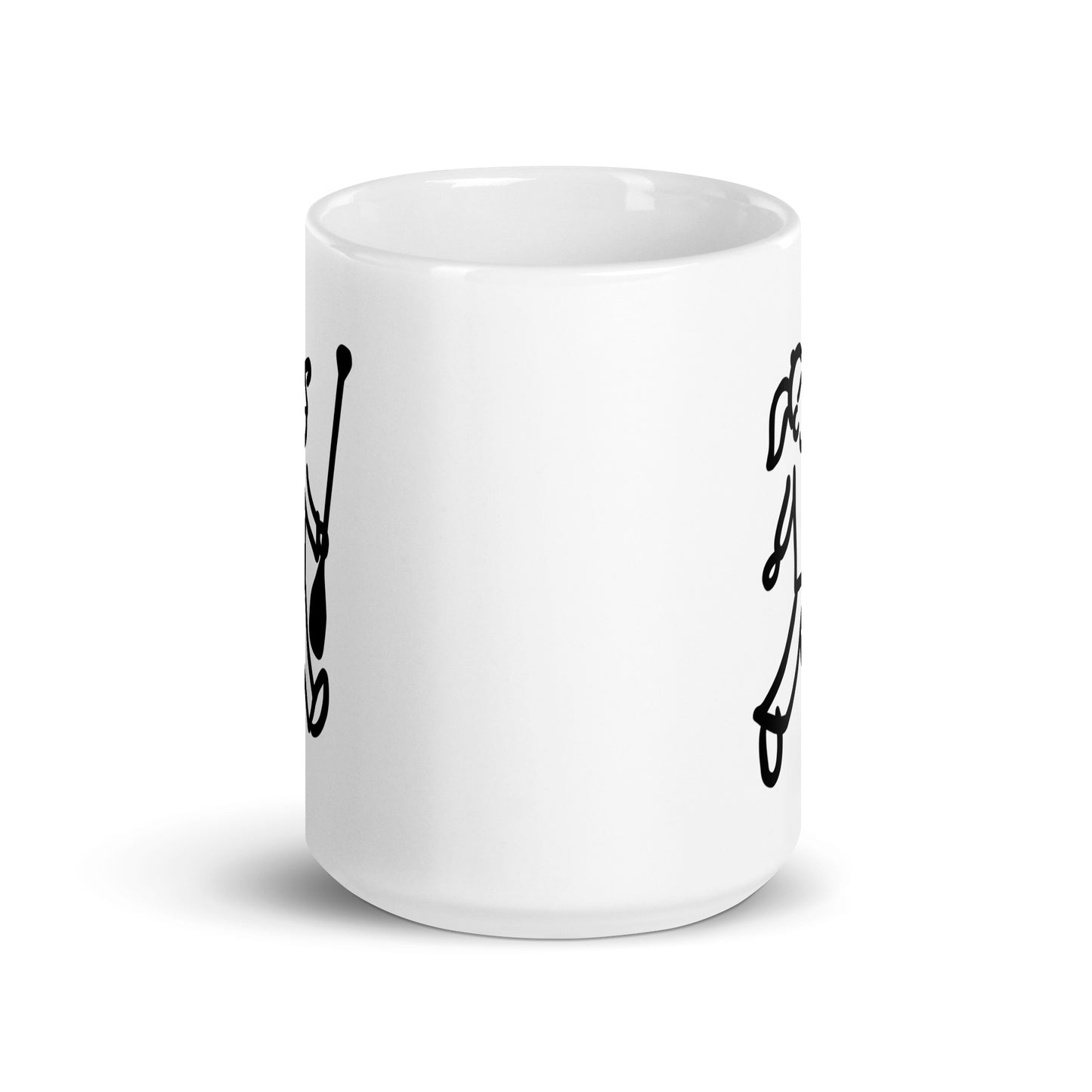 Walking Woman goes Paddling Coffee Mug - White Glossy Mug