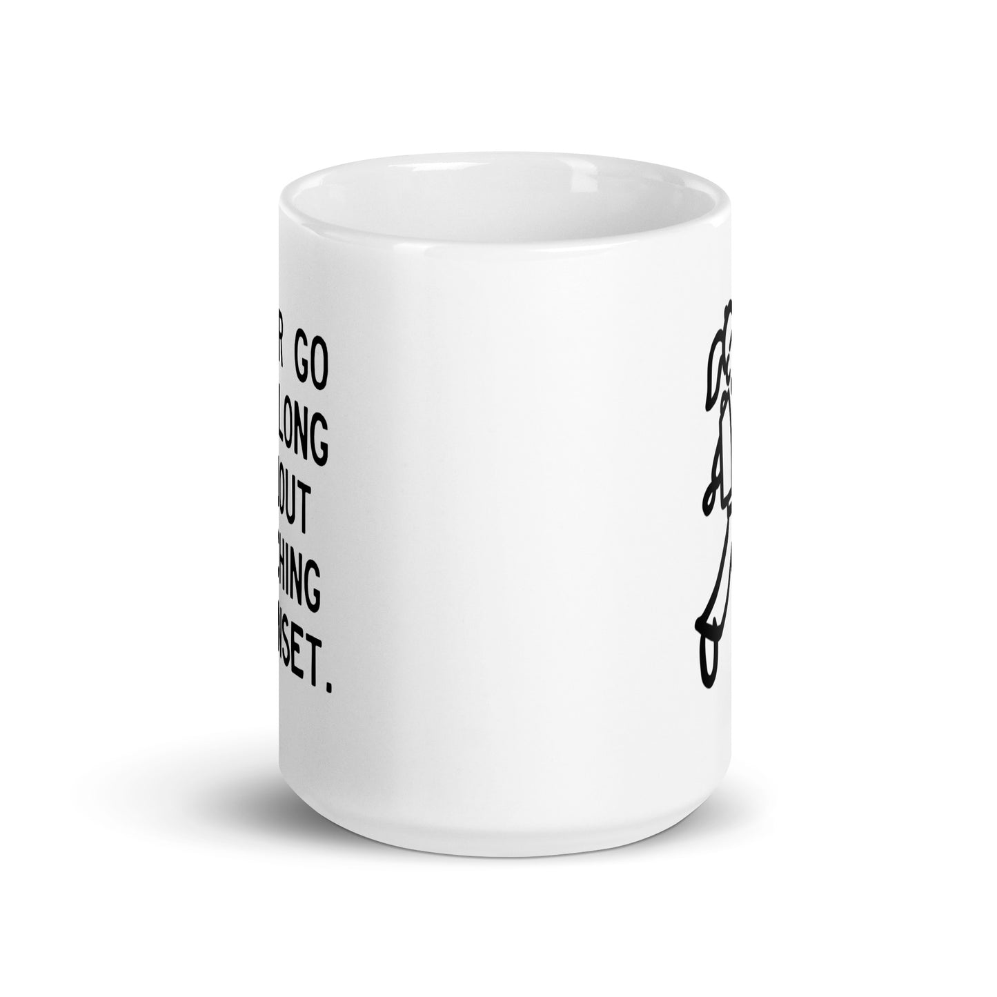 Walking Woman Watching A Sunset Quoted Mug - White Glossy Mug