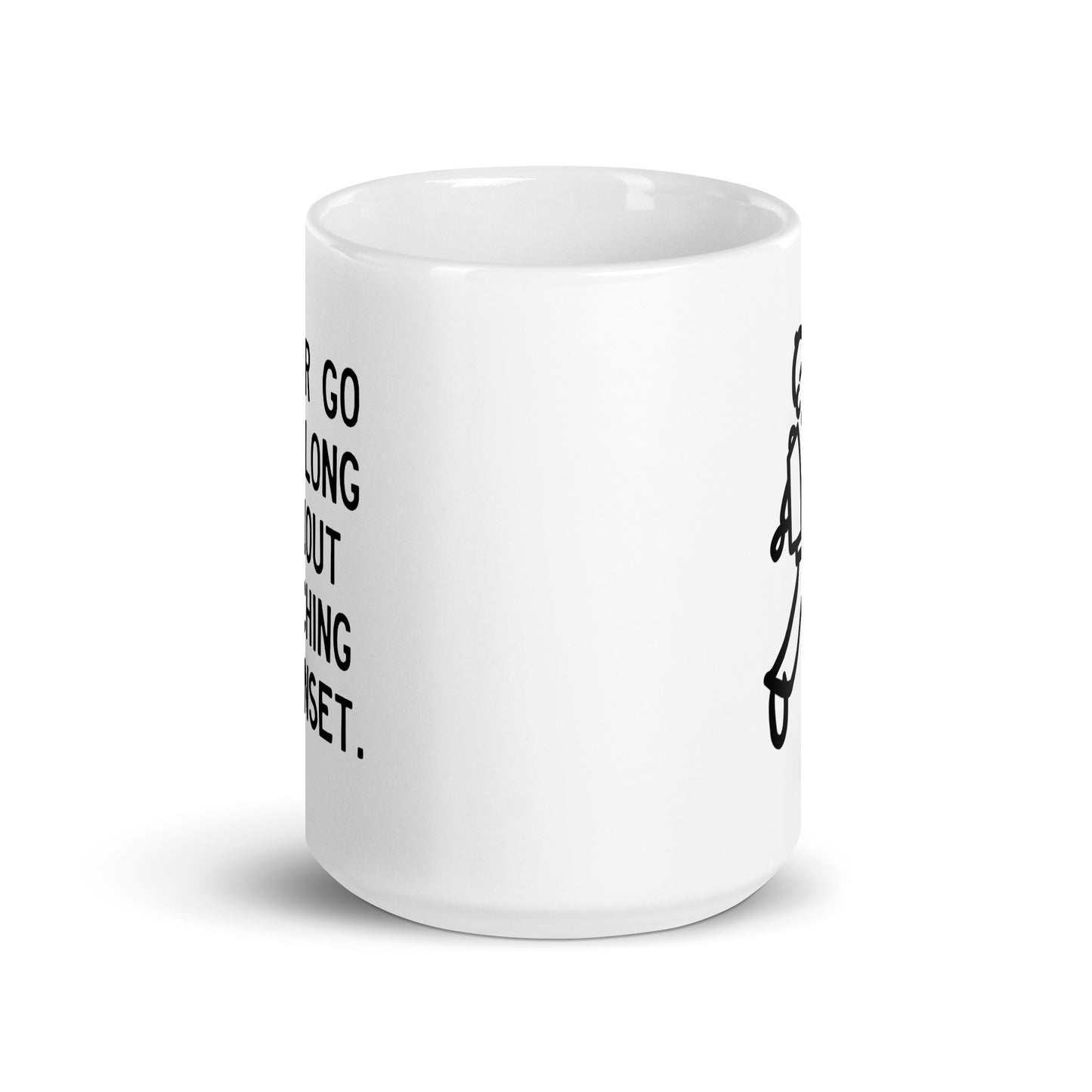 Walking Man Watching A Sunset Quoted Mug - White Glossy Mug