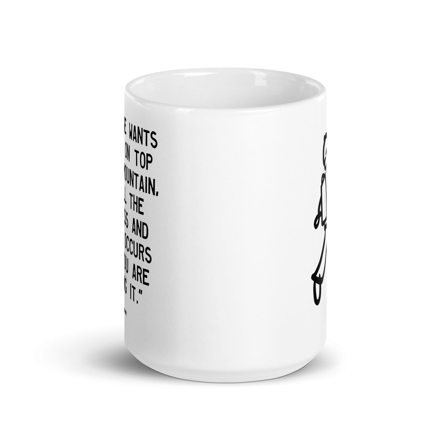 Walking Man Live on Top Quoted Mug - White Glossy Mug