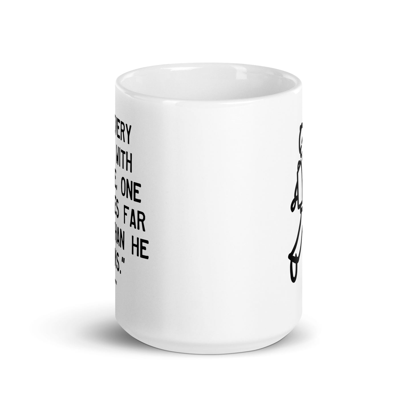 Walking Man Walk With Nature Quoted Mug - White Glossy Mug