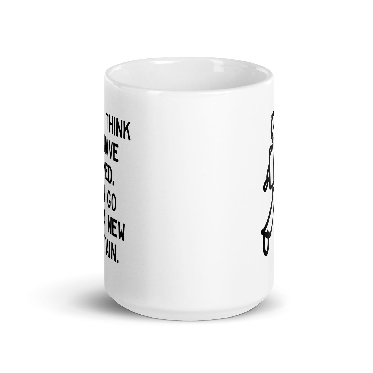 Walking Man New Mountain Quoted Mug - White Glossy Mug