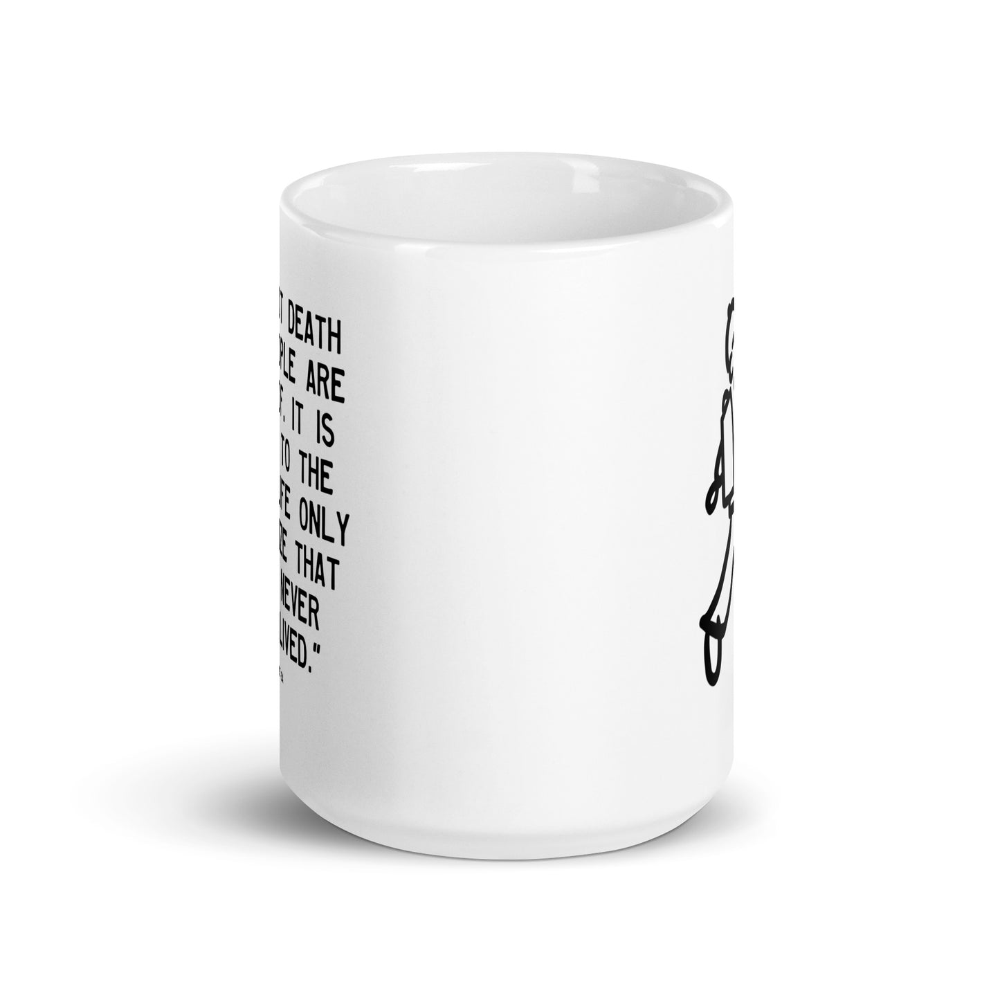 Walking Man Truly Lived Quoted Mug - White Glossy Mug