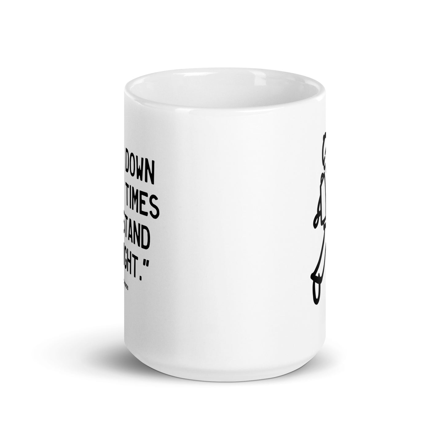 Walking Man Stand Up Eight Quoted Mug - White Glossy Mug