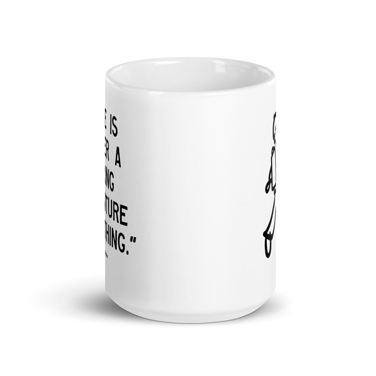 Walking Man Daring Adventure Quoted Mug - White Glossy Mug