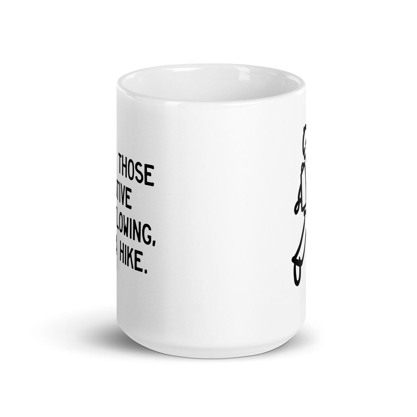 Walking Man Hike for Creativity Quoted Mug - White Glossy Mug