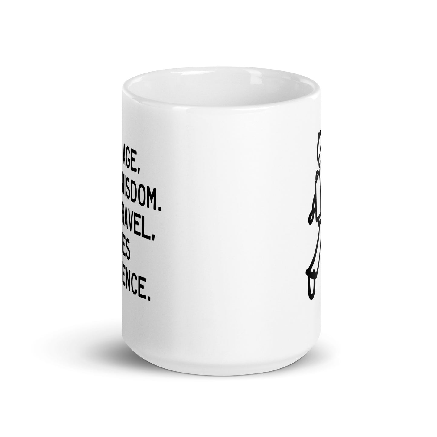 Walking Man Wisdom & Experience Quoted Mug - White Glossy Mug