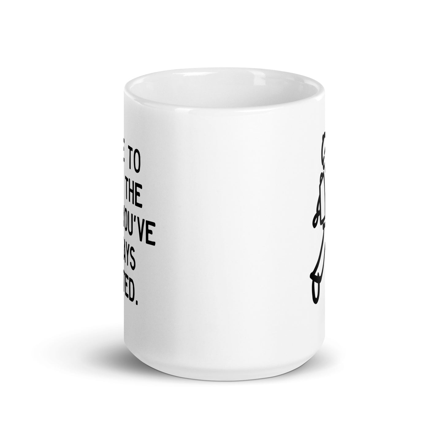 Walking Man Dare to Live Quoted Mug - White Glossy Mug