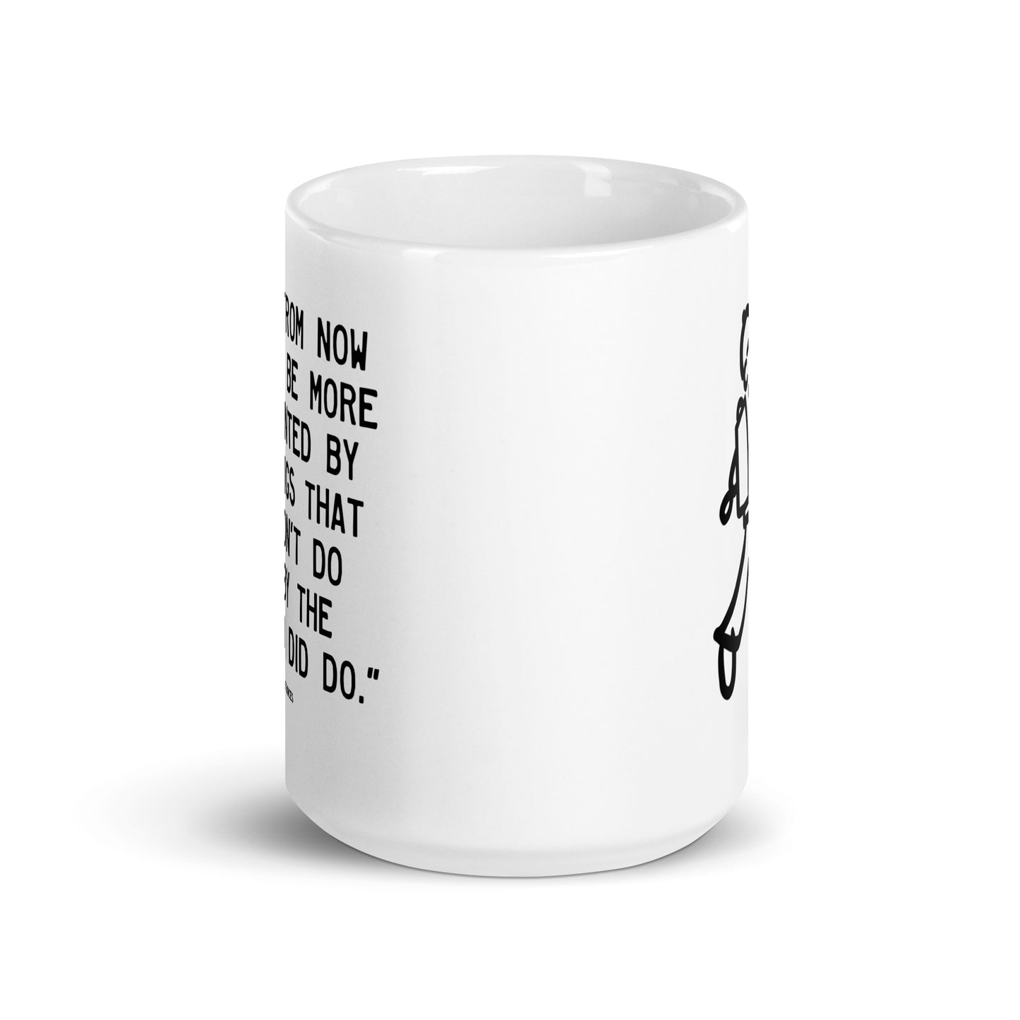 Walking Man By The Things Quoted Mug - White Glossy Mug