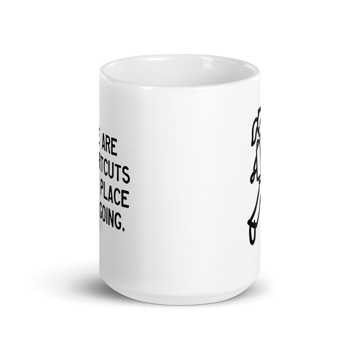 Walking Woman Worth Going Quoted Mug - White Glossy Mug