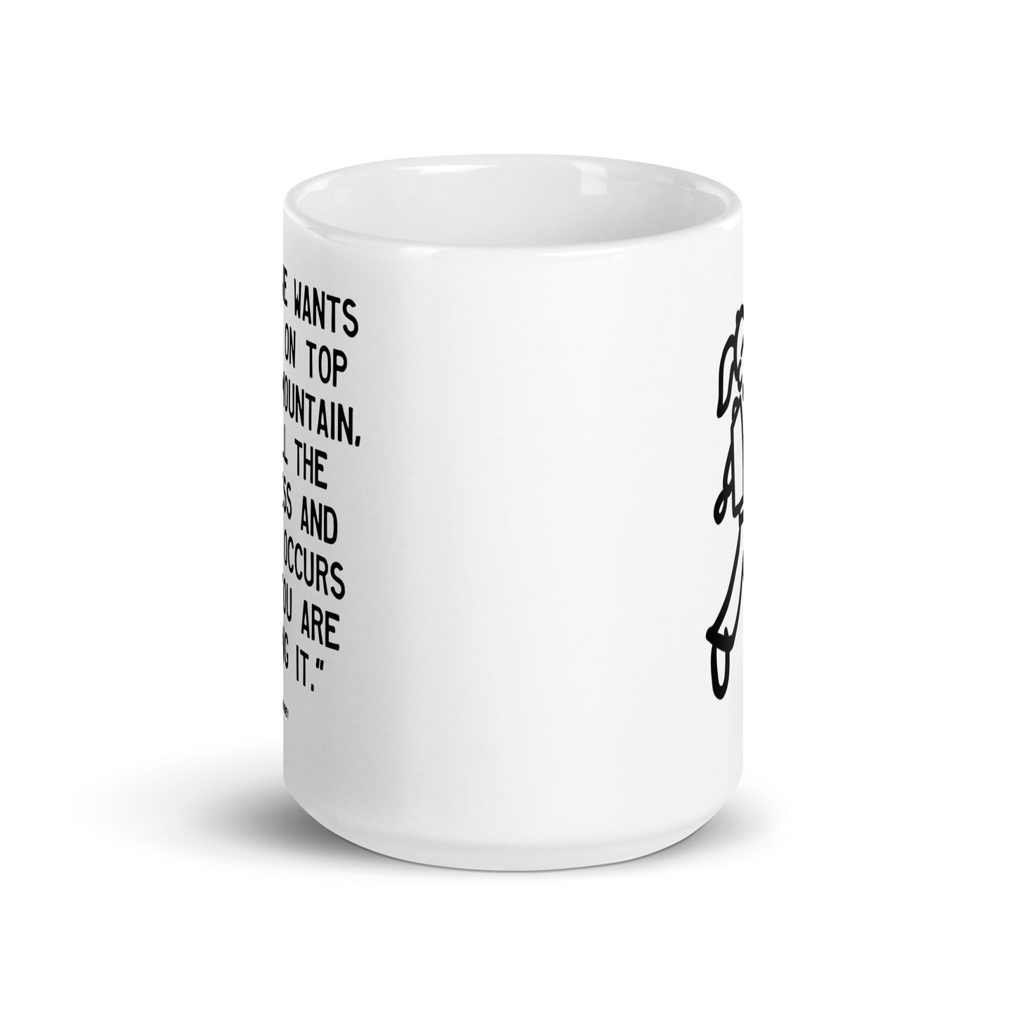 Walking Woman Live on Top Quoted Mug - White Glossy Mug