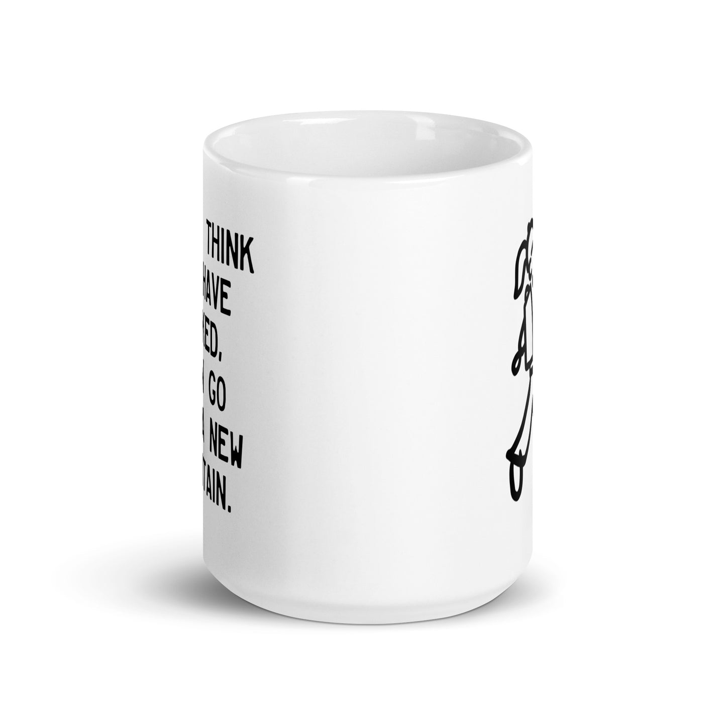 Walking Woman New Mountain Quoted Mug - White Glossy Mug