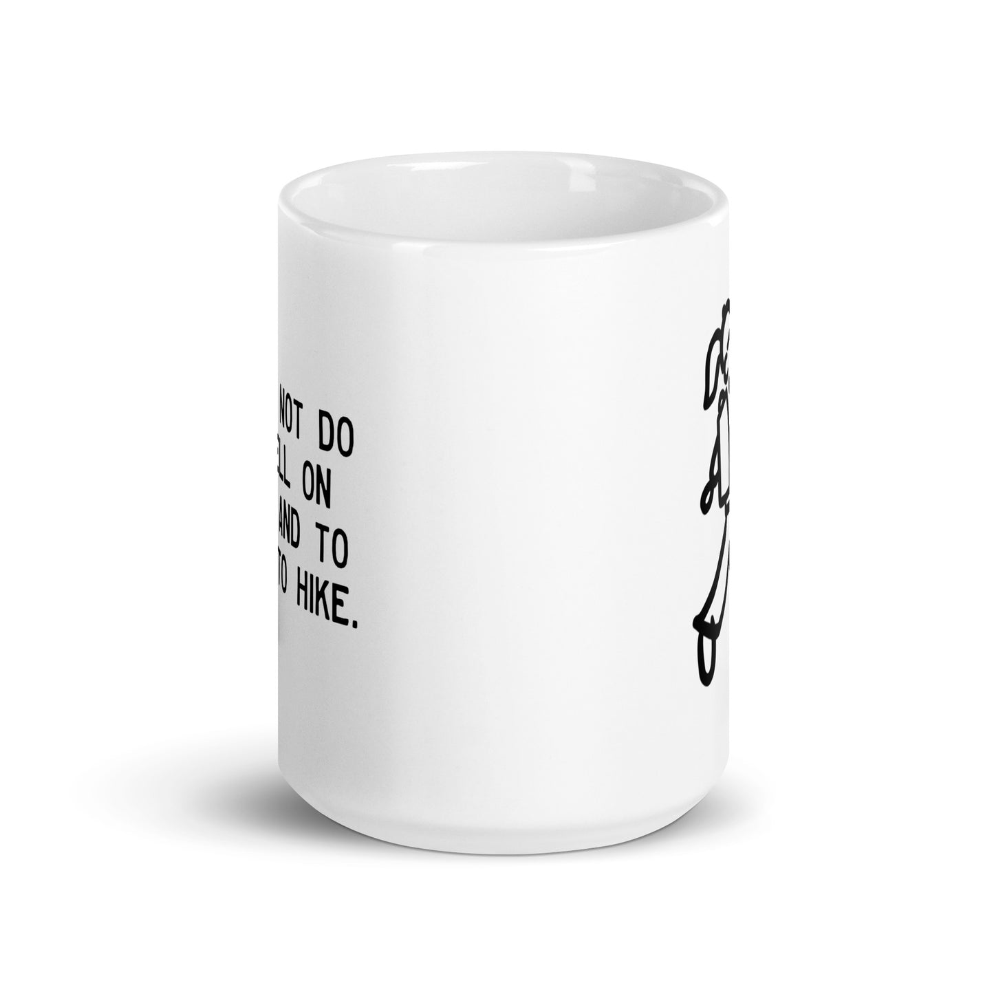 Walking Woman Dwell on Dreams Quoted Mug - White Glossy Mug