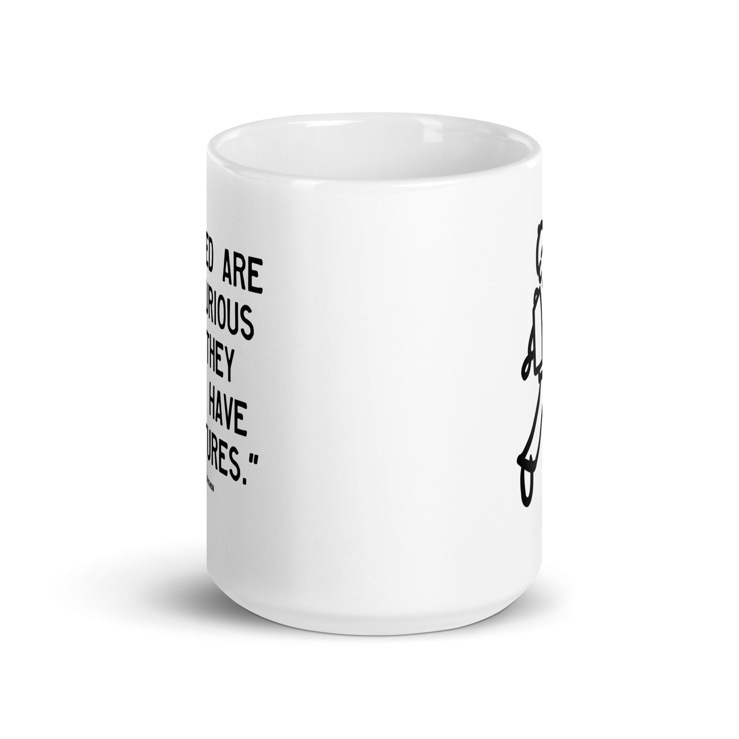 Walking Man Have Adventures Quoted Mug - White Glossy Mug