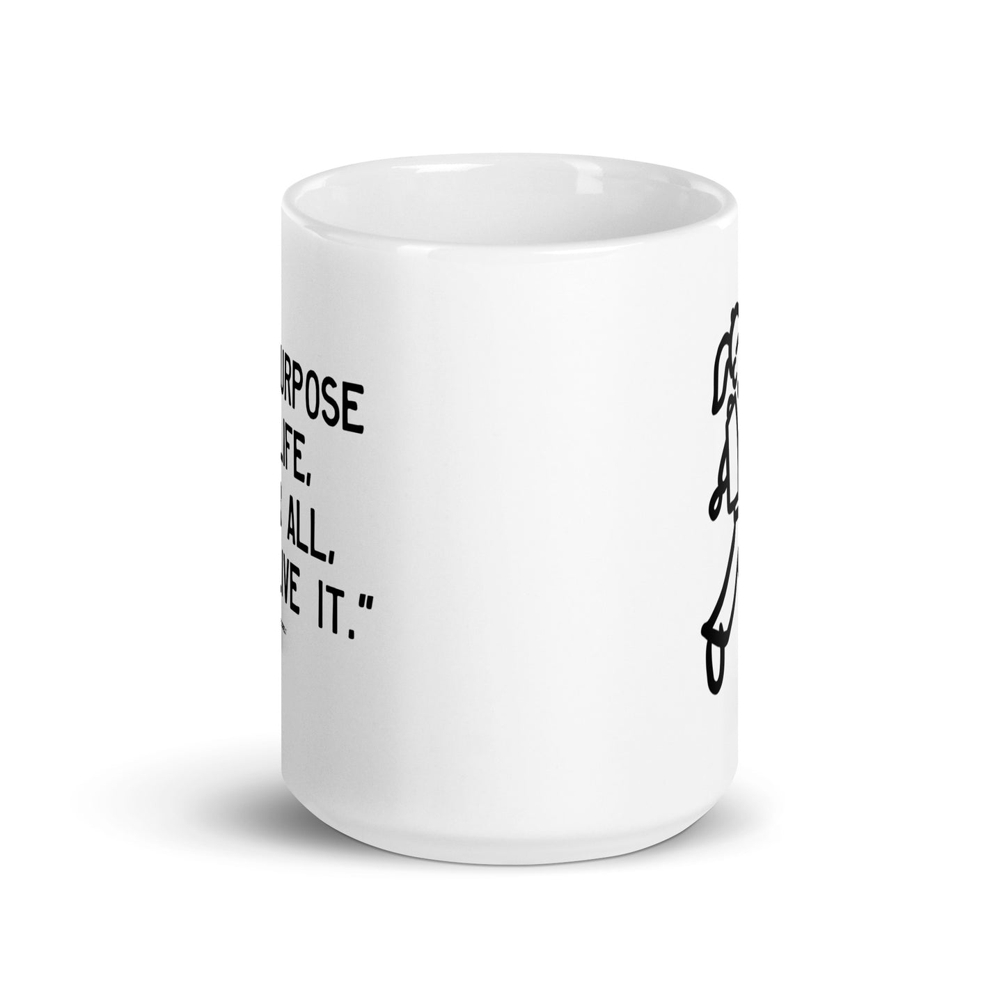 Walking Woman Live Life Quoted Mug - White Glossy Mug