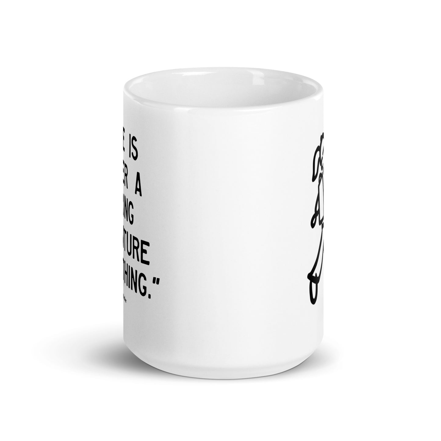 Walking Woman Daring Adventure Quoted Mug - White Glossy Mug