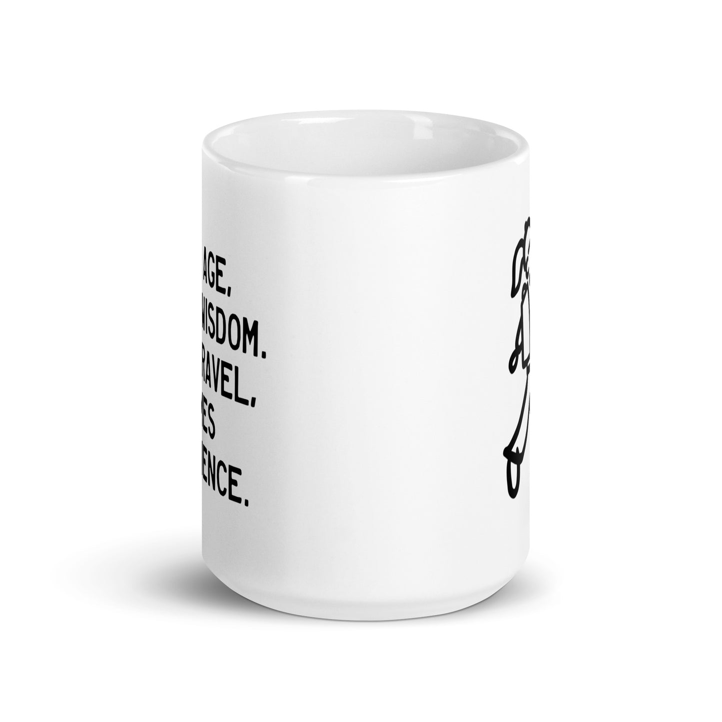 Walking Woman Wisdom & Experience Quoted Mug - White Glossy Mug