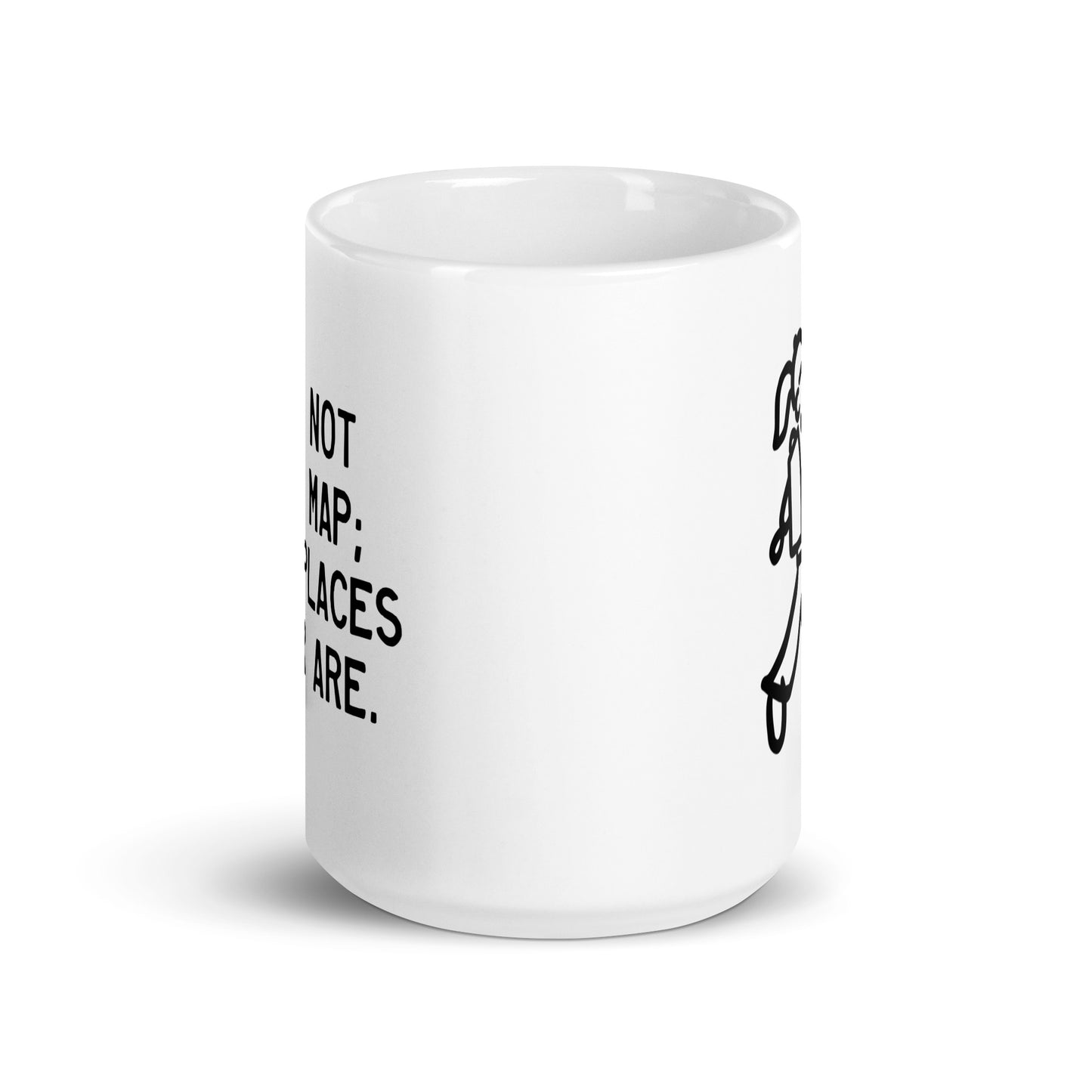 Walking Woman True Places Quoted Mug - White Glossy Mug