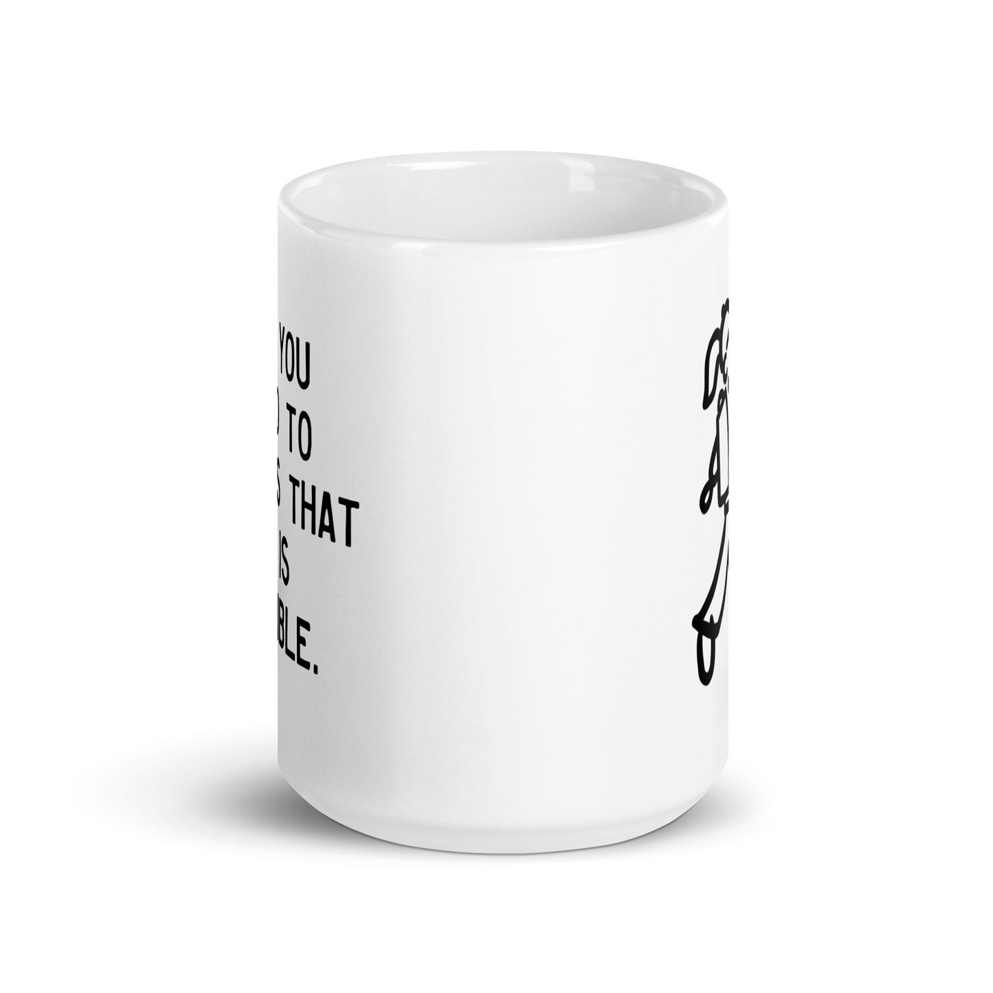 Walking Woman It is Possible Quoted Mug - White Glossy Mug