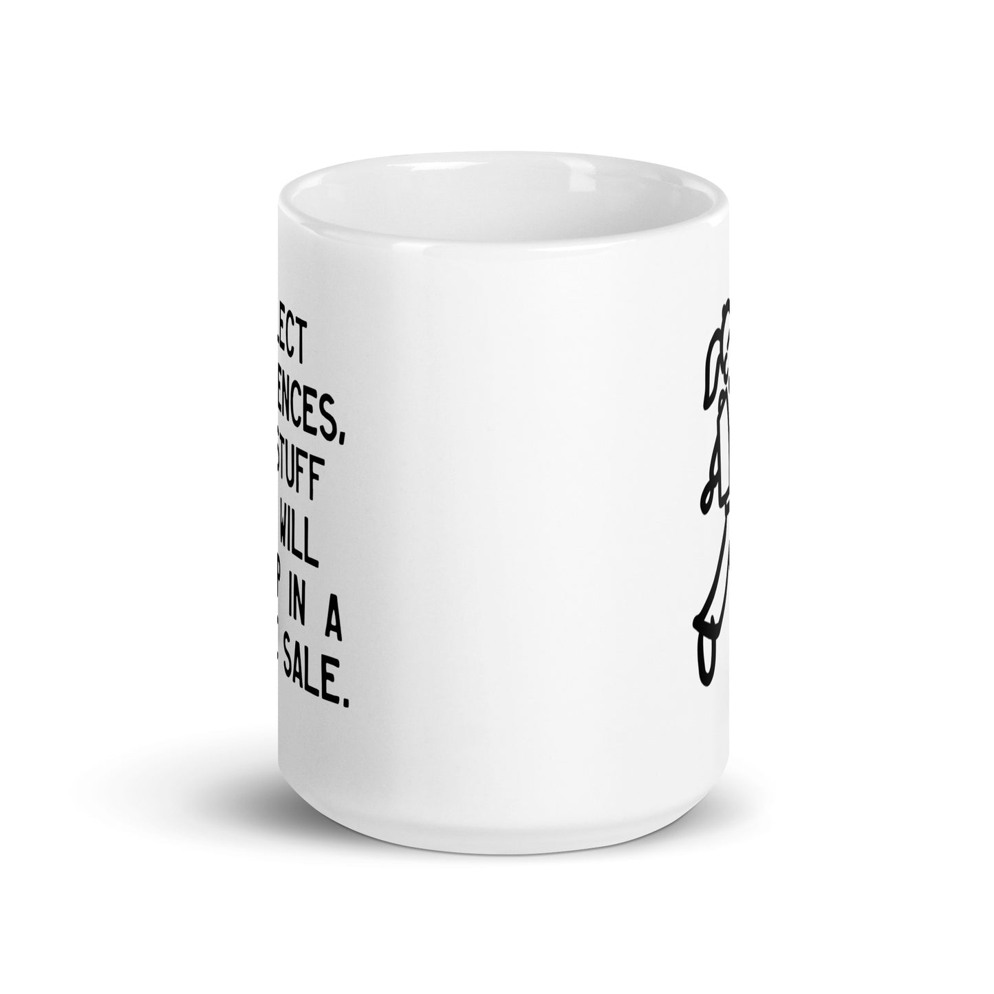 Walking Woman Collect Experiences Quoted Mug - White Glossy Mug