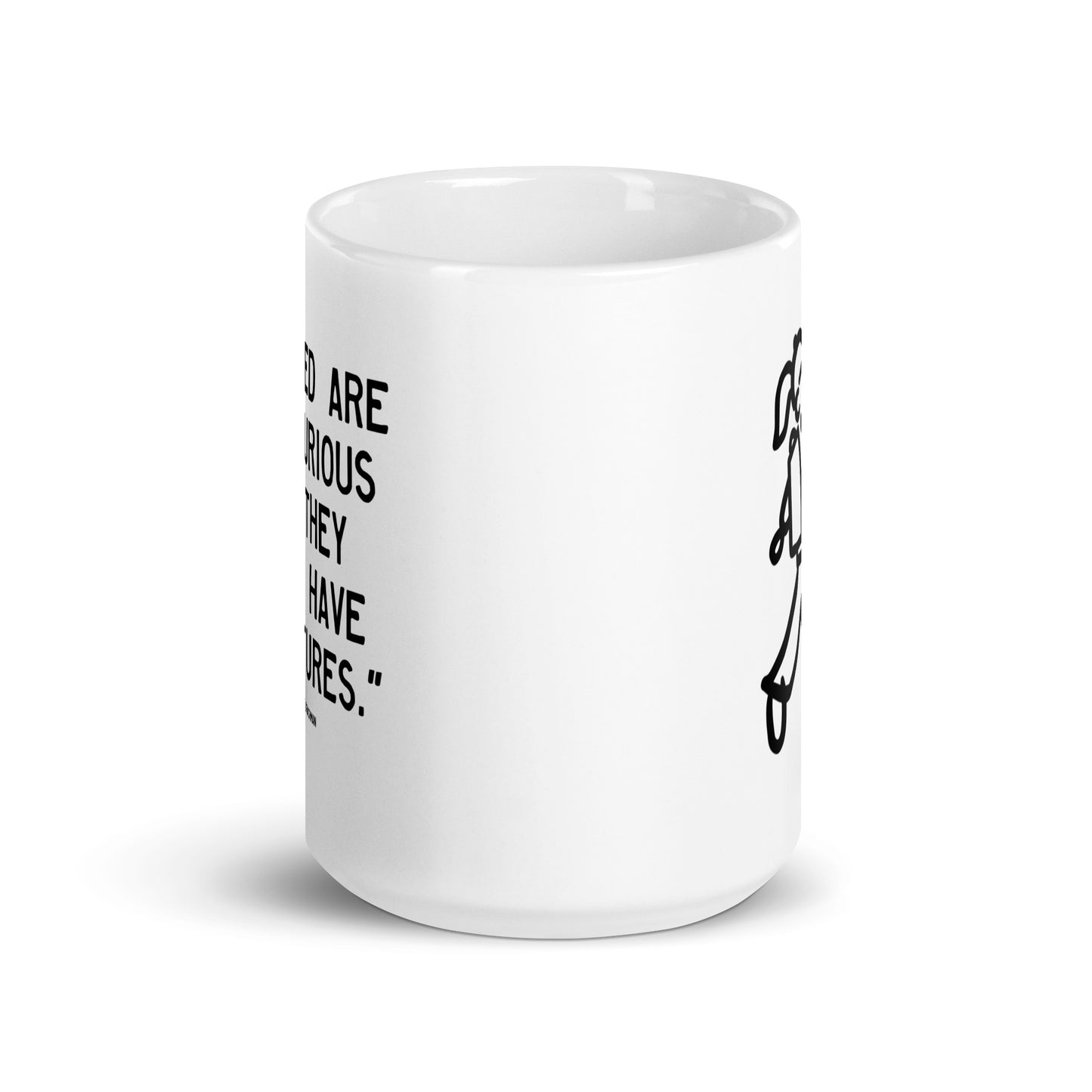 Walking Woman Have Adventures Quoted Mug - White Glossy Mug