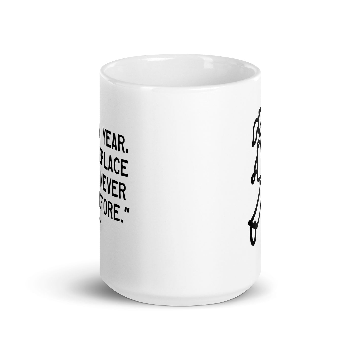 Walking Woman Explore New Places Quoted Mug - White Glossy Mug