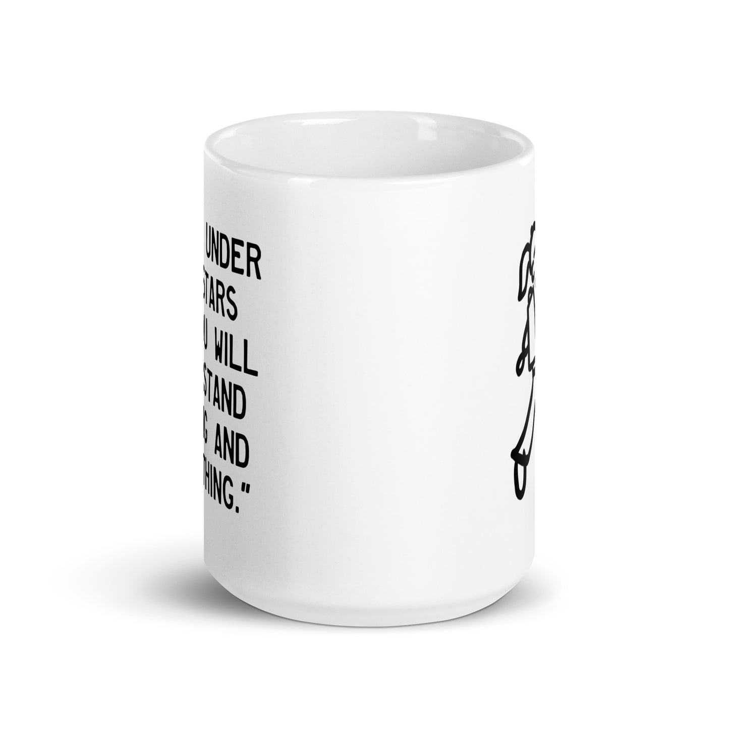 Walking Woman Sleep Under Stars Quoted Mug - White Glossy Mug