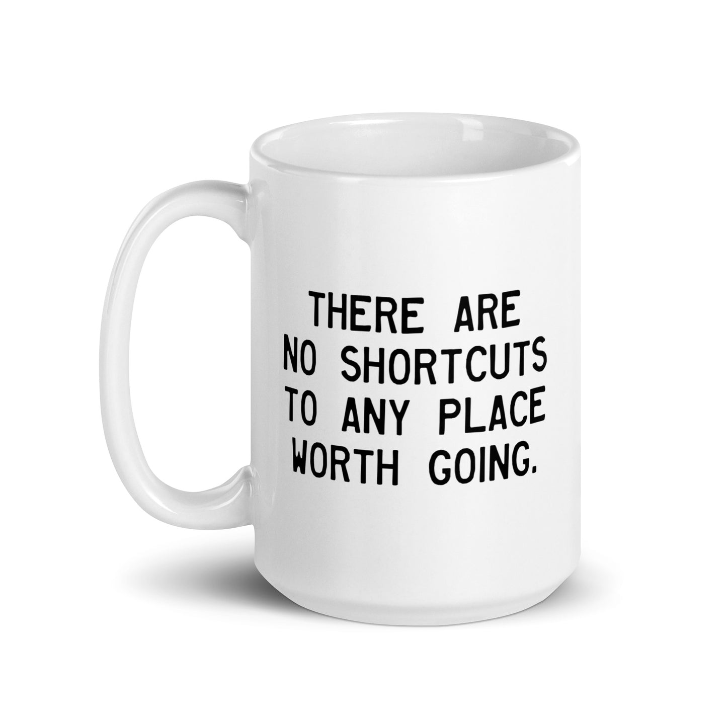 Walking Man Worth Going Quoted Mug - White Glossy Mug