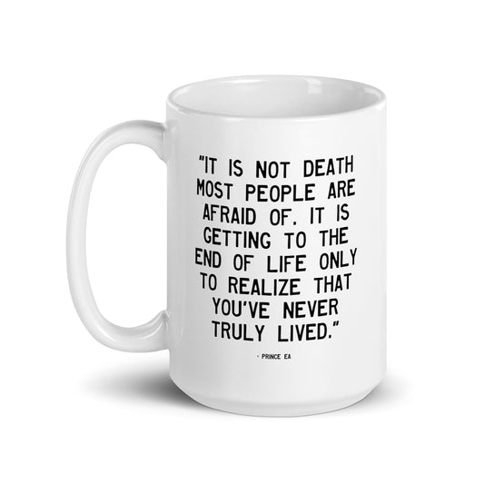 Walking Man Truly Lived Quoted Mug - White Glossy Mug