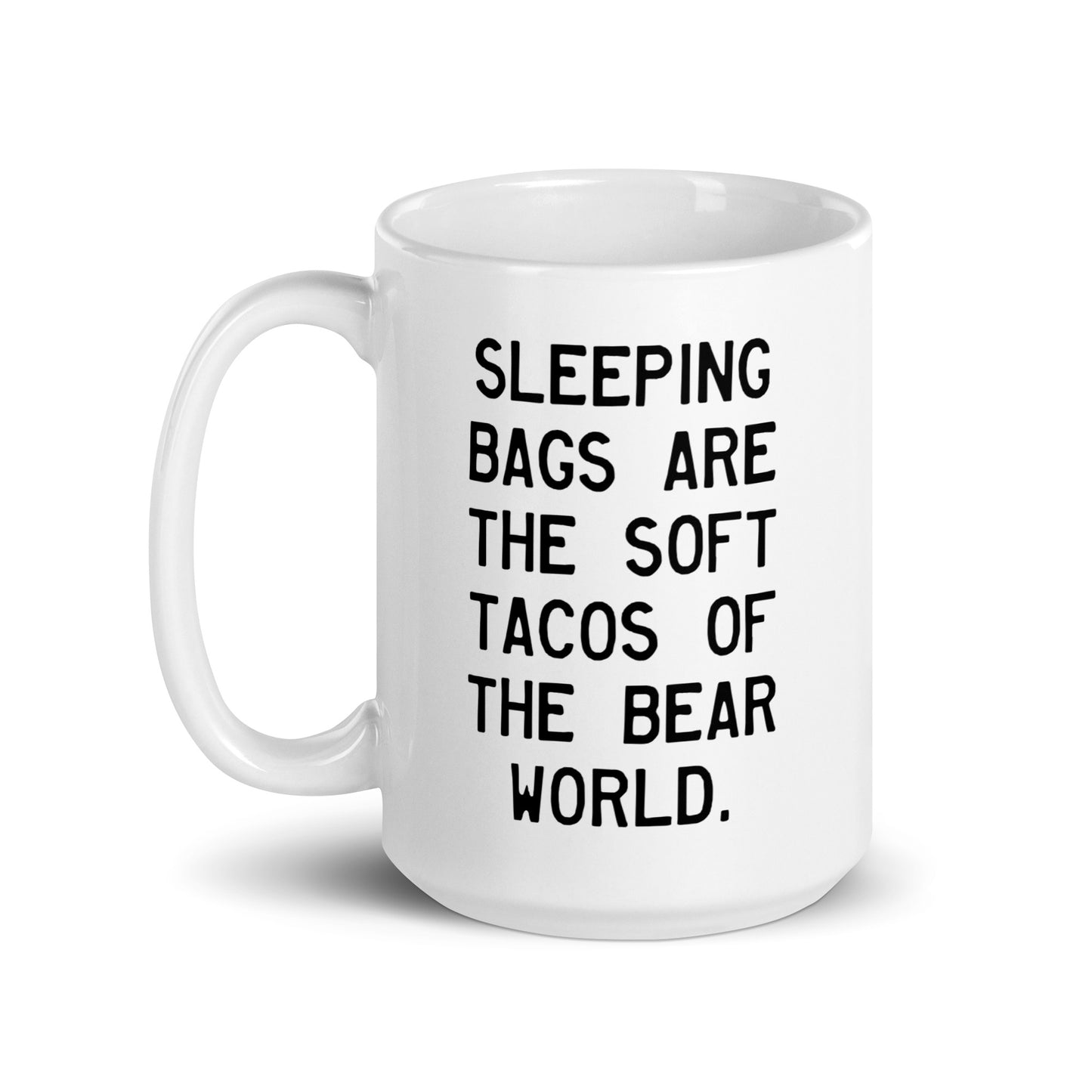 Walking Man Bear World Quoted Mug - White Glossy Mug