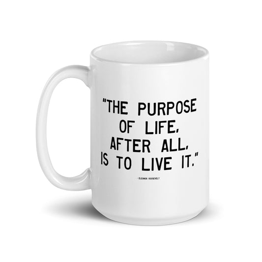 Walking Man Hiking Happiness Quoted Mug - White Glossy Mug