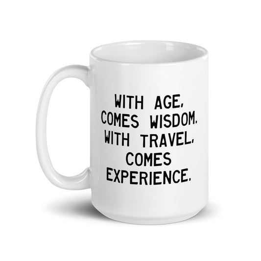 Walking Man Wisdom & Experience Quoted Mug - White Glossy Mug