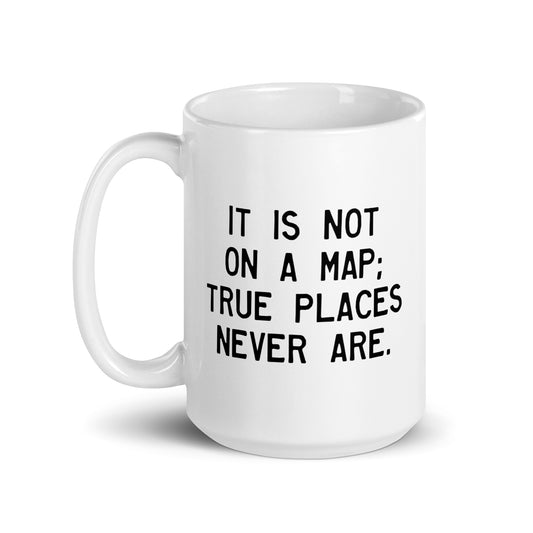 Walking Man True Places Quoted Mug - White Glossy Mug