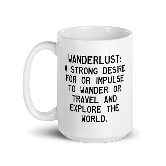 Walking Man Travel And Explore Quoted Mug - White Glossy Mug