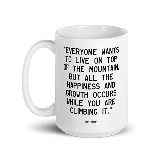 Walking Woman Live on Top Quoted Mug - White Glossy Mug